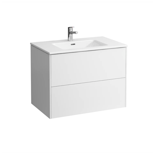 Laufen Base møbelsæt 80 cm med 2 skuffer inkl. Pro S Slim håndvask. Hvid
