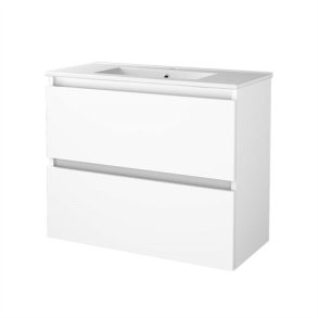 Sanibell Basicline kompakt mbelst 80 x 39 cm. Hvid hjglans