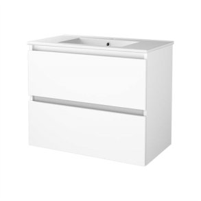 Sanibell Basicline mbelst 80x46 cm. Hvid hjglans