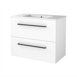 Sanibell Basicline mbelst 80x46 cm. Hvid hjglans