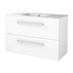 Sanibell Basicline mbelst 100x46 cm. Hvid hjglans