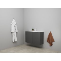 Sanibell Online mbelst 101x36cm mat antracit med 2 lger