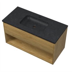 Sanibell Proline mbelst 100 x 46 cm, 1 skuffe, og ben hylde. Ideal eg