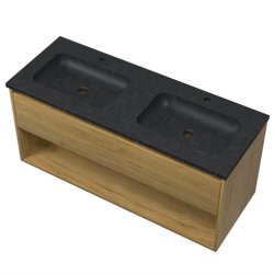 Sanibell Proline mbelst 120 x 46 cm, 1 skuffe, og ben hylde. Ideal eg