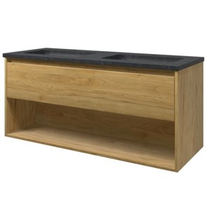 Sanibell Proline mbelst 120 x 46 cm, 1 skuffe, og ben hylde. Ideal eg