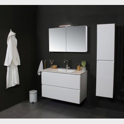 Sanibell Basicline mbelst 80x46 cm. Hvid hjglans