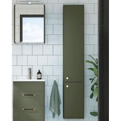 Gustavsberg Graphic hjskab med to glatte lger grn 30 x 165 cm