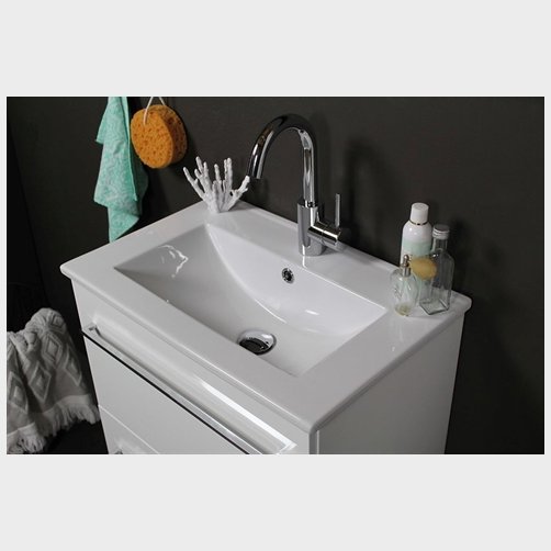 Sanibell Basicline m�bels�t 50x46 cm. Hvid h�jglans