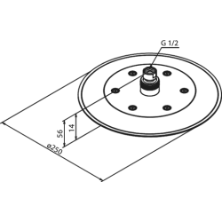 Damixa Silhouet hovedbruser. Brstet messing PVD