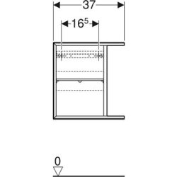 Geberit Icon sideskab 370x245x400mm eg natur melamin trstruktur