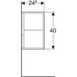 Geberit Icon sideskab 370x245x400mm eg natur melamin trstruktur
