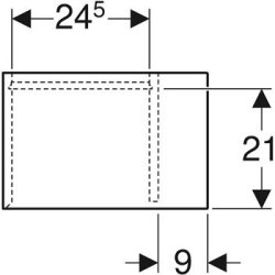 Geberit Icon sideskab 370x245x400mm eg natur melamin trstruktur