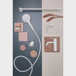 Damixa Silhouet hndkldestang dobbelt 800 mm. Mat hvid