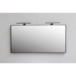 Sanibell Basicline spejl 80x60 cm m/sort aluramme