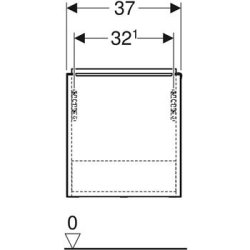 Geberit Icon vaskeskab 370x279x415mm 1lge eg natur melamin trstruktur