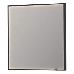 Sanibell INK SP19 rektangulrt spejl 80x80cm p matsort aluramme