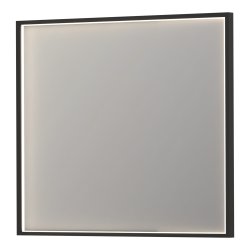 Sanibell INK SP19 rektangulrt spejl 90x80cm p matsort aluramme