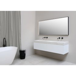 Sanibell INK SP19 rektangulrt spejl 160x80cm p matsort ramme