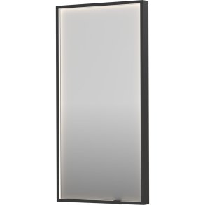 Sanibell INK SP19 LED spejl 40x80cm brstet metal sort aluramme