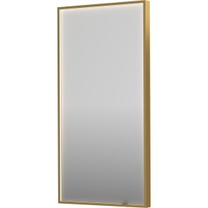 Sanibell INK SP19 LED spejl 50x100cm brstet mat guld aluramme