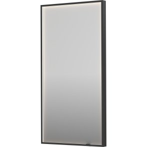 Sanibell INK SP19 LED spejl 50x100cm brstet metal sort aluramme