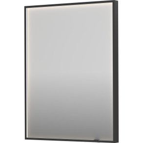 Sanibell INK SP19 LED spejl 60x80cm brstet metal sort aluramme