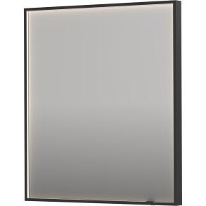 Sanibell INK SP19 LED spejl 70x80cm brstet metal sort aluramme