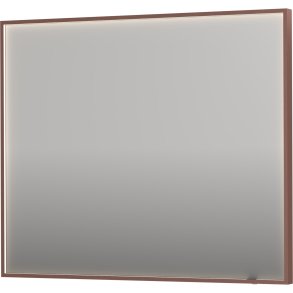 Sanibell INK SP19 LED spejl 100x80cm p brstet kobber aluramme