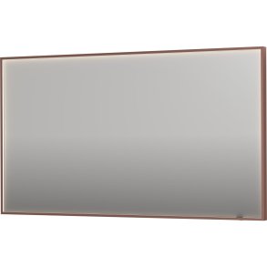 Sanibell INK SP19 LED spejl 140x80cm p brstet kobber aluramme