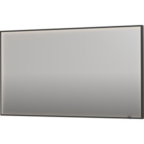 Sanibell INK SP19 LED spejl 140x80cm brstet metal sort aluramme