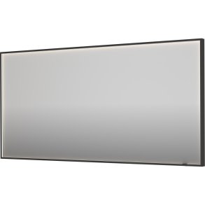 Sanibell INK SP19 LED spejl 160x80cm brstet metal sort aluramme