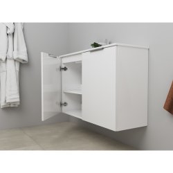 Sanibell Online usamlet mbelst 101x36cm hvid hjglans 2 lger