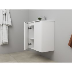 Sanibell Online mbelst 61x36cm hvid hjglans med 2 lger