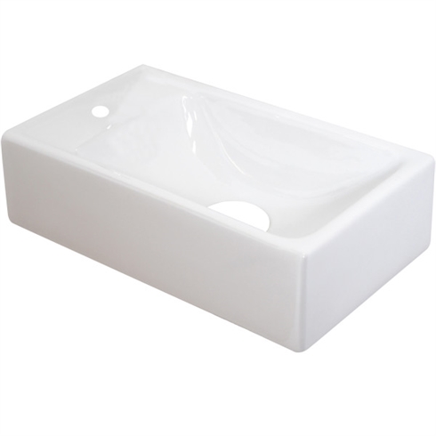 Sanibell Proline håndvask 40x23x10cm med hanehul til venstre