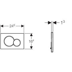 Geberit Sigma01 betjeningsplade, hvid