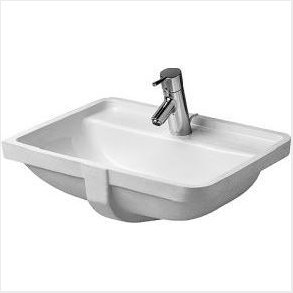 Duravit Starck 3 vask underlimning 49cm med hanehul og overlb, wondergliss