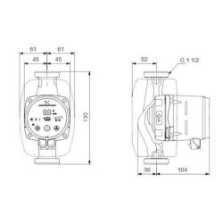 Grundfos ALPHA2 cirkulationspumpe 25-40 180 mm