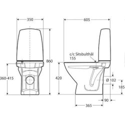 If Sign 6832 toilet med universalls kort model (P-ls)