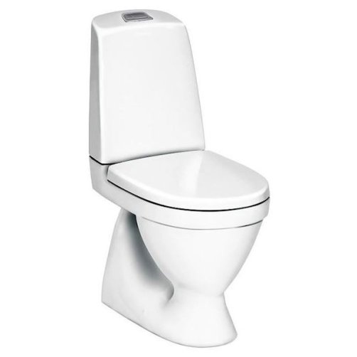Gustavsberg Nautic 1500 HF toilet med åben skyllerand, skjult S-lås og Hygienic Flush