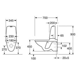 Gustavsberg Nautic Vghngt toilet 1522. Ceramicplus, Hygienic Flush