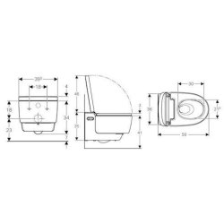 Geberit AquaClean Mera Comfort douchetoilet. hvid
