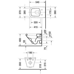 Duravit DuraStyle hngeskl 37x54cm bolteafstand 18 cm