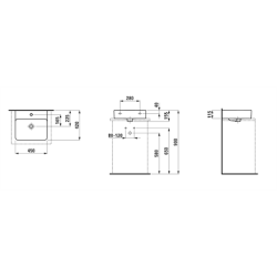 Laufen VAL hndvask 45 x 42 cm. LCC-overfladefinish