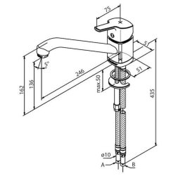 Damixa Pine kkkenarmatur med svingbar tud. Krom