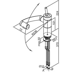 Damixa Arc 1-grebs kkkenarmatur. Krom