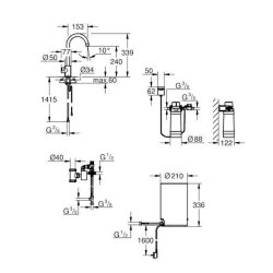 GROHE Red Mono med C-tud og kedel i strrelse M. Krom