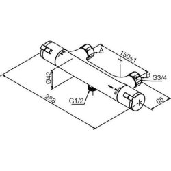 Damixa Thermixa Zero termostatarmatur. Krom
