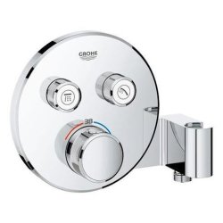GROHE SmartControl termostat til indbygning med 2 funktioner og bruseholder, krom