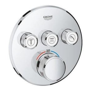 GROHE SmartControl termostat 3 funktioner til indbygning, krom