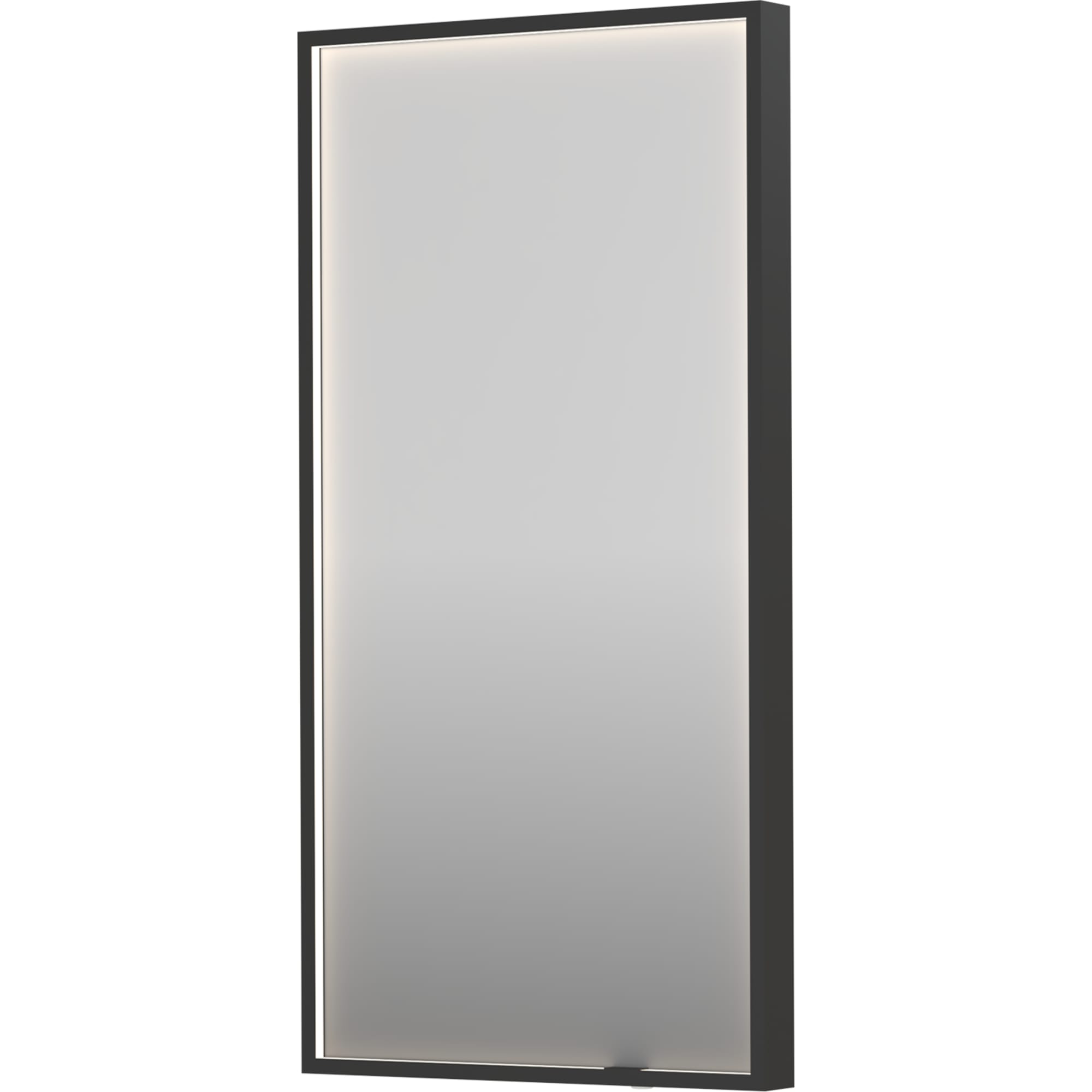 Sanibell INK SP19 LED spejl 40x80cm børstet metal sort aluramme